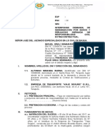 Trabajo de Realizar Una Demanda de Reparacion Civil