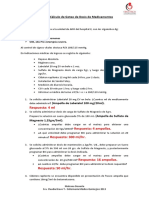 Ejercicios Cálculo de Goteo de Dosis de Medicamentos Endovenosos Con Respuestas