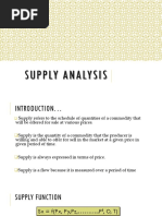 Supply Analysis