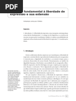 O Direito Fundamental À Liberdade de Expressão PDF