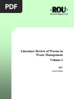 Literature Review of Worms in Waste Management: Volume 1