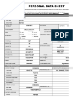 CS Form No. 212 Revised Personal Data Sheet - New