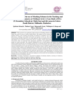 An Evaluation of the use of Marking Schemes in the Teaching and Learning of Commerce at Ordinary level: A Case Study of Five (5) Secondary Schools in Chiefs Sayi and Jiri areas in Gokwe South District, Midlands, Zimbabwe.