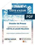 Dossier de Presse Marque Côte D'azur France