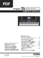 Yamaha - psr-s650 Service Manual PDF