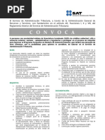 Convocatoria Sat Agente Aduanal