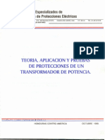 Teoria, Aplicacion y Pruebas de Protecciones de Un Transformador de Potencia