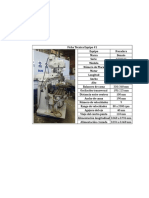 Fichas Técnicas de Fresadoras