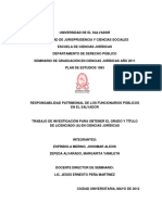 Responsabilidad Patrimonial de Los Funcionarios Públicos en El Salvador