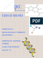 Chemistry Project (2015-2016) : Submitted To:-Mrs - Rajni Rawat (Chemistry Department)