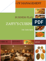 Business Plan: Zaffy'S Cuisine