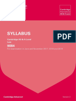 Syllabus: Cambridge AS & A Level Law