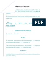 Modelo de Contrato de Comodato