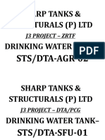 Sharp Tanks & Structurals (P) LTD Drinking Water Tank - : J3 Project - ZRTF