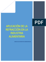 Indice de Refracción y Sus Aplicaciones en La Industria Alimentaria