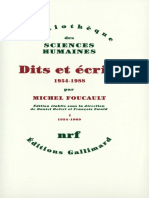 FOUCAULT Dits Et Ecrits Tome 1