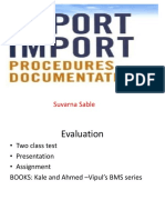 Export Import Procedures Documents