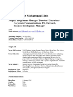 Osman Bashir Mohammed Idris CV