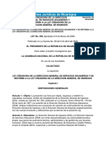 Ley No. 339 Ley Creadora de La Direccion General de Servicios Aduaneros y de Reforma Al A Direccion General de Ingresos