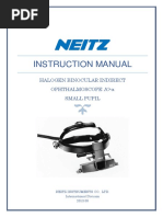 Instruction Manual: Halogen Binocular Indirect Ophthalmoscope - Small Pupil