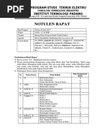 Notulen Rapat - Prodi TE - 2017-Revisi Kurikulum