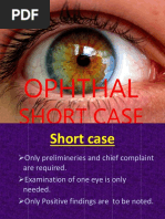 Ophthal: Short Case