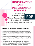 Administration and Supervision of Schools