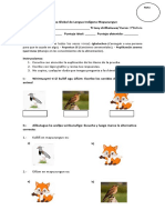 Prueba Global Primer Semestre Lengua Indigena 3°