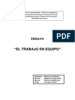 Trabajo en Equipo, Ensayo