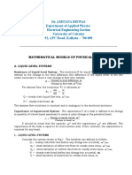 Mathematical Models of Physical Systems