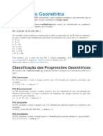 Progressão Geométrica