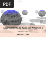 Diseño Del Abastecimiento Del Agua Con Python 2.7 X