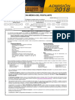 Ficha Médica Del Postulante 2017-2018