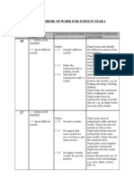 8 Week Plan For Year 1 Science