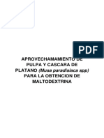 Aprovechamamiento de Pulpa y Cascara de Platano