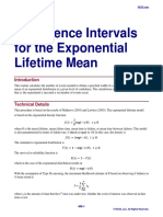 Confidence Intervals For The Exponential Lifetime Mean