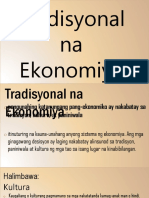 Tradisyonal Na Ekonomiks