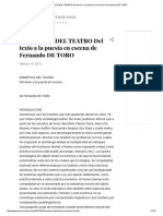 SEMIÓTICA DEL TEATRO Del Texto A La Puesta en Escena de Fernando DE TORO PDF