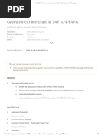 S4F00E - Overview of Financials in SAP S - 4HANA - SAP Training PDF