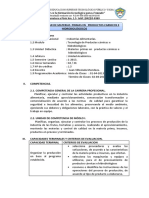 Silabo Modular de Materias Primas en Productos Carnicos e Hidrobiológocos