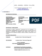 Curriculum Vitae Miguel Vera Villon