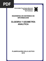 Algebra y Geometria Analitica