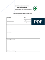 Format Laporan Monitoring Mutu Layanan Klinis Dan Keselamatan Pasien