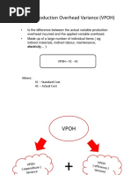 Variable Production Overhead Variance (VPOH)