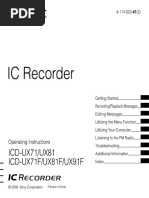 Sony IC Recorder ICD UX71F User Manual 4114023412