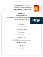 Lab Bioquimica Informe 2 Metodo de Lowry