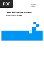 ZTE ZXWR RNC (V3.12.10) RNC Radio Parameter Reference