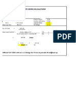 Battery Sizing Calculation Data Considered 100 KVA