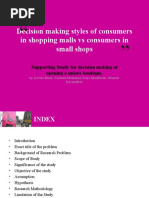 Decision Making Styles of Consumers in Shopping Malls Vs Consumers in Small Shops