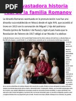 La Devastadora Historia Real de La Familia Romanov